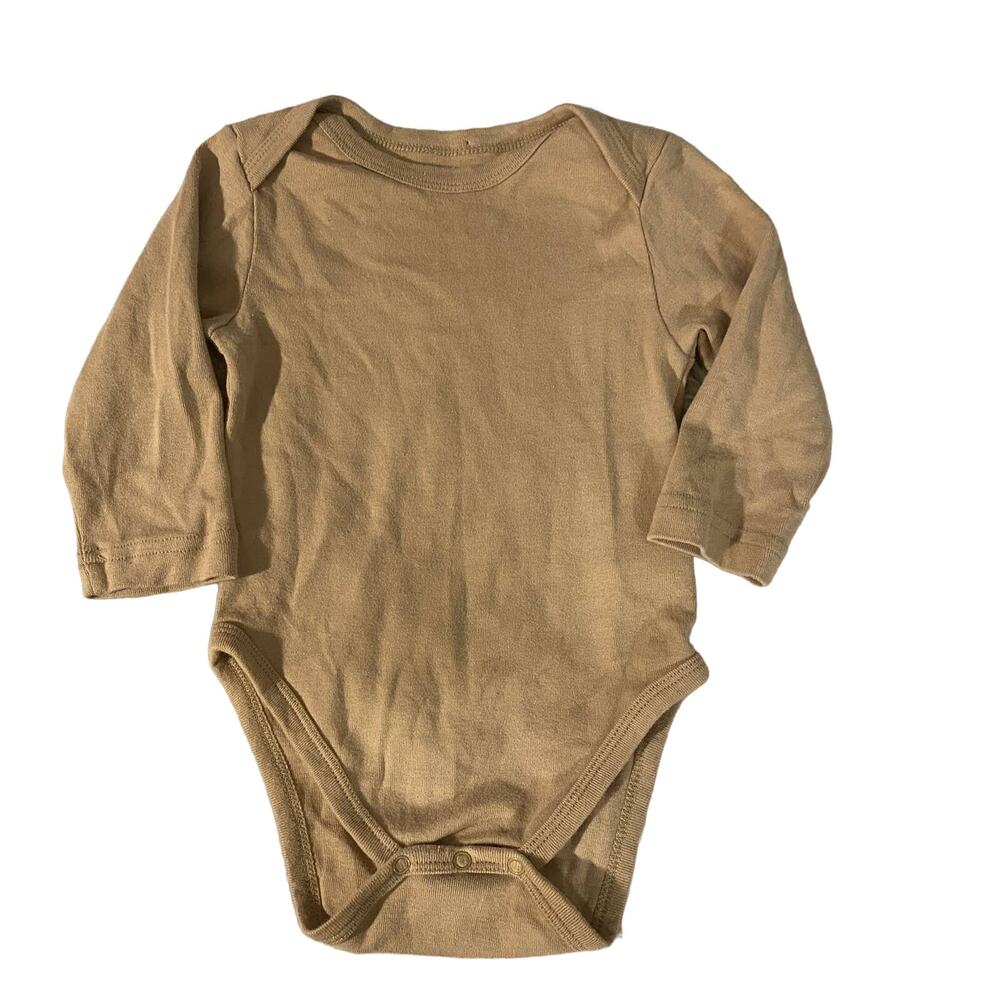 Leveret Baby Boy’s Tan & Beige Long Sleeve One-Piece Size 12–18 Months